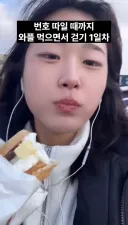 길거리에서 번호 따일때까지 와플 먹으면서 걷기.jpg
