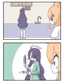 블루아카) 아보카도 썰어주는 히나타.manwha