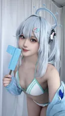 [약후,블루아카] 수영복 입은 미야코 코스프레