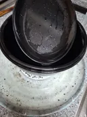 철가방 그릇 씻어 내놨네요