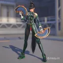오버워치 x 스텔라 브레이드 콜라보 미리해봄(안란)