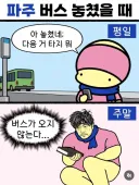 파주에서 버스 놓쳤을 때 특징