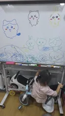 딸래미랑 같이 먼작귀 그려봄