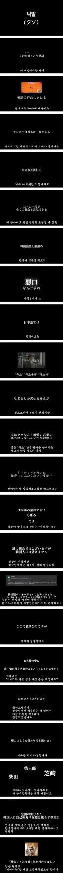 일본인 유튜버가 설명 해주는 한국 욕 X발