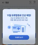11월 항공권가격 유류할증료 인상
